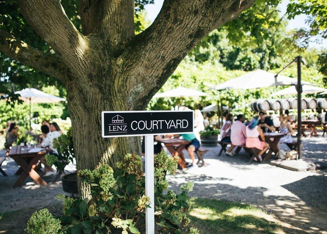 Lenz Winery courtyard